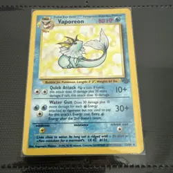 Vaporeon 12/64 Jungle Holo Rare Pokemon TCG Vintage Card LP - Image 1