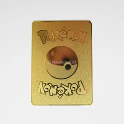 Mario Pikachu Gold Metal Pokémon Card - Collectible Fan Art & Display Piece - Image 4