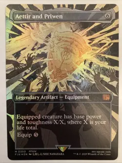 FOIL WOTC: FINAL FANTASY Aettir and Priwen (Borderless) 0350 (M) NM - Image 1