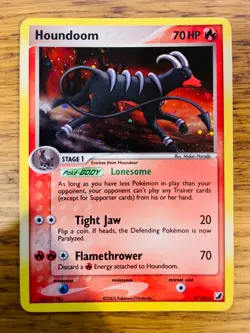 NM! Houndoom (7/115) EX Unseen Forces Holo Rare Pokemon Card! FAST P&P! - Image 1
