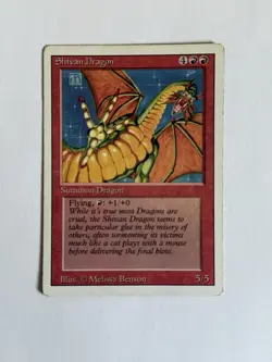 Shivan Dragon - LP - Revised Edition - Regular - Magic The Gathering - MTG - Image 1