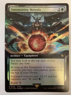 Summoning Materia Extended Art R Foil #124 | Final Fantasy Commander FIC | MTG - Image 2