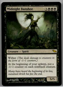 Lightly played Midnight Banshee #72 Shadowmoor W/Tracking - Image 1