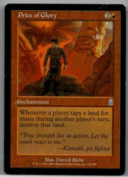 Moderately played Price of Glory #214 Odyssey W/Tracking - Image 1