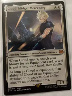 Cloud Midgar Mercenary 0010 Mythic Rare MTG Final Fantasy Magic Pack Fresh - Image 1
