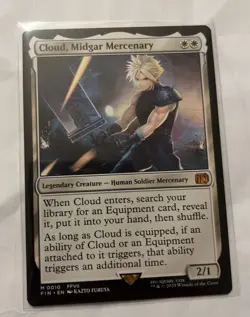 Cloud Midgar Mercenary 0010 Mythic Rare MTG Final Fantasy Magic Pack Fresh - Image 2
