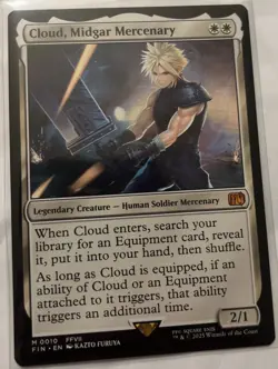 Cloud Midgar Mercenary 0010 Mythic Rare MTG Final Fantasy Magic Pack Fresh - Image 4