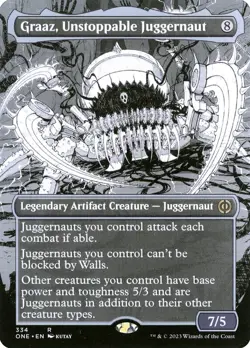 MTG Graaz, Unstoppable Juggernaut  Borderless ** All Will Be One ** English (NM) - Image 3