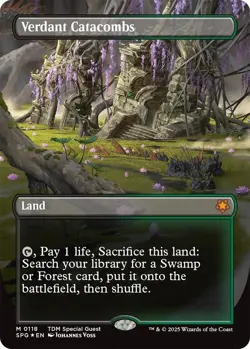 Verdant Catacombs (Borderless) (Dragonscale Foil) Special Guests Foil - Image 1