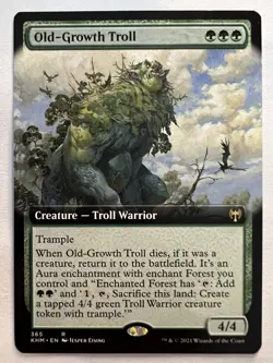 Old-Growth Troll - EXTENDED ART - MTG Kaldheim- LP Rare Creature Troll Warrior - Image 3