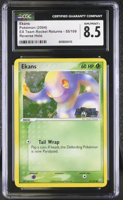 CGC 8.5 Ekans Team Rocket Returns 55/109 Reverse Holo STAMPED Pokemon Card - Image 1