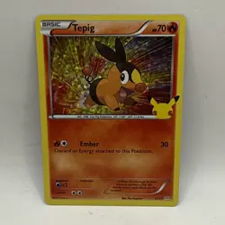 Pokemon 25th Anniversary McDonald’s Promo Tepig 13/25 Holo Card 2021 LP - Image 1