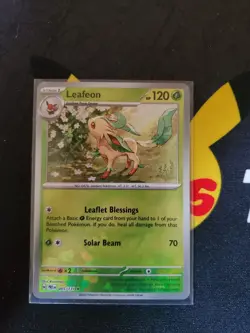 Leafeon 005/131 Poke Ball Reverse Holo Prismatic Evolutions Pokemon Card NM - Image 1