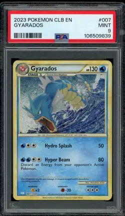 PSA 9 Gyarados 007/034 Pokemon Classic Collection CLB 2023 Mint English Card - Image 1
