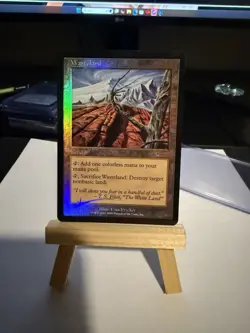 MTG Wasteland, FOIL Player Rewards Promo, NM Mint Magic the Gathering 2001 - Image 1