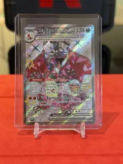 Pokemon Paldean Fates Charizard EX  #074 Black Star Promo - Image 1