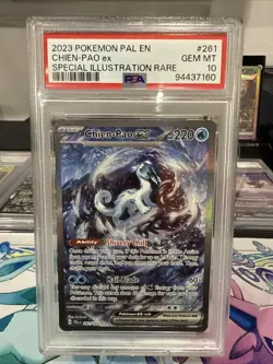 2023 Pokemon PAL EN Chien-Pao ex SIR #261 PSA 10 GEM MINT - Image 1