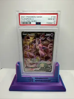 2021 Pokemon SWSH Evolving Skies #180 Espeon V FA PSA 10 GEM MINT - Image 1