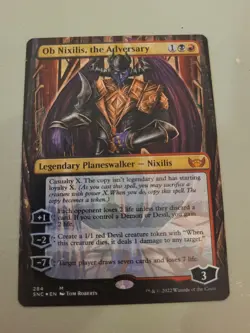 Ob Nixilis, the Adversary (Borderless) Streets of New Capenna Regular MTG Card - Image 1
