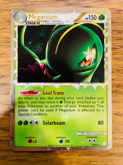 NM! Meganium Prime (109/123) Heartgold & Soulsilver Base Holo Pokemon Card! - Image 1