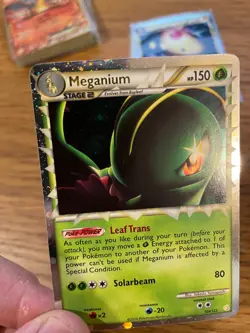 NM! Meganium Prime (109/123) Heartgold & Soulsilver Base Holo Pokemon Card! - Image 3