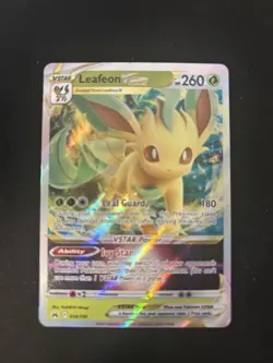 PokÃ©mon TCG Leafeon VSTAR Crown Zenith Holo Ultra Rare Card 014/159 - Image 2