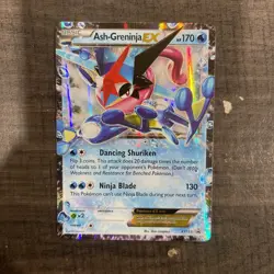 Ash-Greninja EX Pokemon Black Star Promos Foil Card #XY133 -NM - Image 1