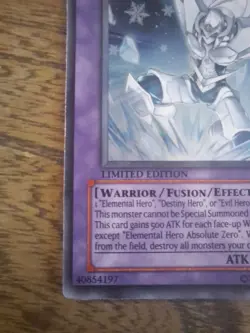 Elemental Hero Absolute Zero YG04-EN001 Yu-Gi-Oh! GX Manga Promotional Card LP - Image 5