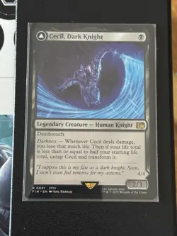 Cecil, Dark Knight 0091 Rare Non-Foil FFIV FIN MTG FINAL FANTASY ENGLISH - Image 1