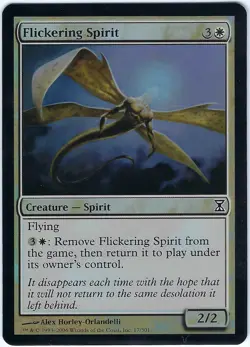 FOIL Flickering Spirit Time Spiral Common – MTG Magic the Gathering Card - Image 1