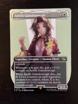 MTG Final Fantasy English Aerith Gainsborough Borderless 0374 Non-Foil - Image 1