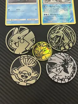 Pokemon TCG Coin And Card Lot | Pikachu, Caterpie, Kyurem, More! Send Offers! - Image 2