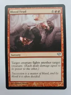 MTG Magic The Gathering Card Blood Feud Sorcery Red Dark Ascension - Image 1