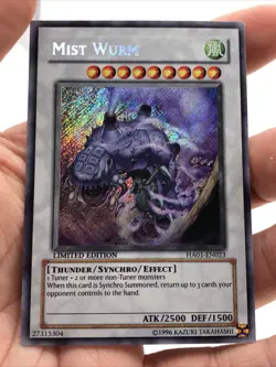 Yugioh Mist Wurm Secret Rare Limited Edition HA01-EN023 Trading Card LP - Image 1