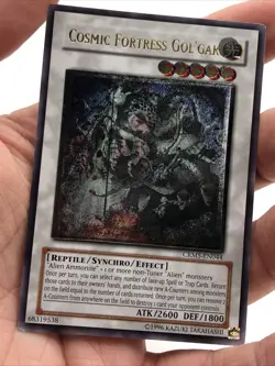 Yugioh Cosmic Fortress Gol'Gar CRMS-EN044 Ultimate Rare Trading Card LP - Image 1