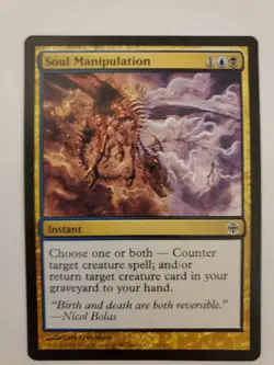 MTG Magic The Gathering Card Soul Manipulation Instant Blue Black Alara Reborn - Image 1