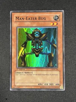 Yugioh Man Eater Bug LOB-108 1st Edition North American Wavy - Image 1
