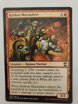 MTG Magic The Gathering Card Keldon Marauders Creature Human Warrior Red Eternal - Image 1