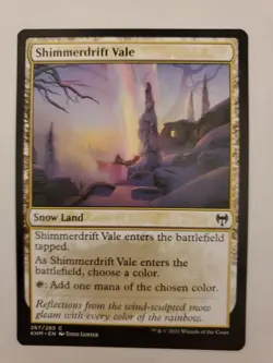 MTG Magic The Gathering Card Shimmerdrift Vale Snow Land Kaldheim 2021 - Image 1