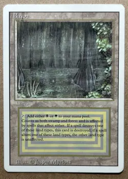 MTG - Bayou - Magic the Gather dual land from the Revised Edition - Image 1