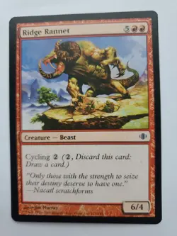 MTG Magic The Gathering Card Ridge Rannet Creature Beast Red Alara Reborn - Image 1
