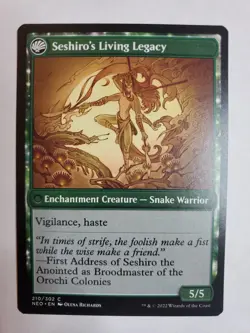 MTG Magic The Gathering Card Tales of Master Seshiro Enchantment Seshiro's Livin - Image 2