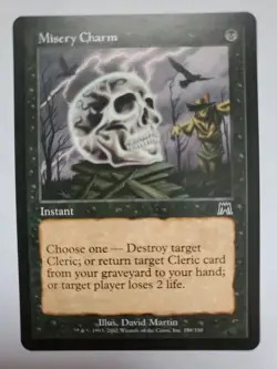 MTG Magic The Gathering Card Misery Charm Instant Black Onslaught - Image 1