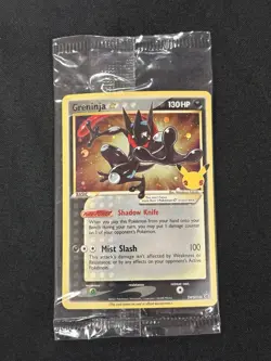 Pokemon Greninja Gold Star SWSH144 - Celebrations Black Star Promo Holo (Sealed) - Image 1