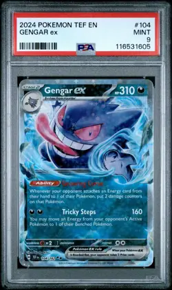 2024 POKEMON TEF EN-TEMPORAL FORCES #104 GENGAR EX - PSA 9 - Image 1