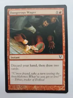 MTG Magic The Gathering Card Dangerous Wager Instant Red Avacyn Restored - Image 1