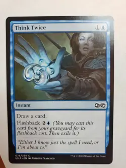 MTG Magic The Gathering Card Think Twice Instant Blue Ultimate Masters 2018 - Image 1
