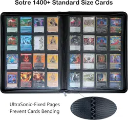 16 Pocket Card Binder, Fits 1344 Trading Cards Side Loading Ringless Card Album - Image 2