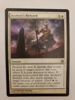 MTG Magic The Gathering Card Acolyte's Reward Instant White Born Of The Gods - Image 1