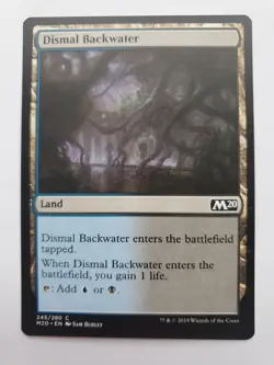 MTG Magic The Gathering Card Dismal Backwater Land M20 - Image 1
